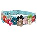Berry Pet PU Leather Flower Dog Collars for Small Dogs,Blue,1.0