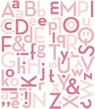 Making Memories Puffy Alpha Stickers 73/Package, Pink