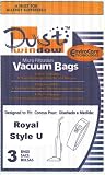 Royal Style U Vacuum Bags Microfiltration with Closure - 3 Pack