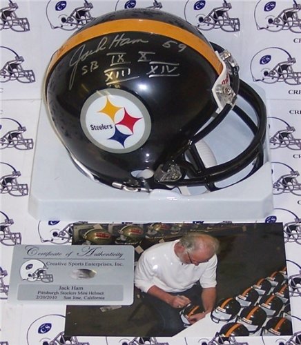 Jack Ham Autographed/Hand Signed Steelers Mini Helmet