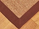 Westpoint Sisal Natural Fiber Rug 9' x 12'- Wide Cotton Binding, Non-Slip Latex Backing
