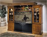 Encore Home Entertainment 61-3 Series Southfield Brown Cherry 3-Piece Big Screen Entertainment Cente