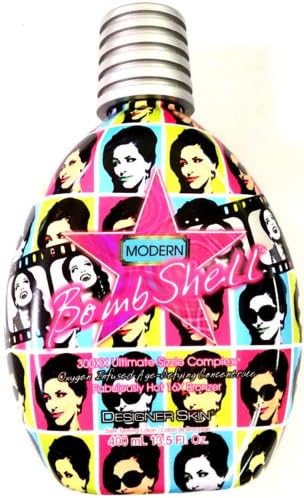 Modern Bombshell 300X Hot Bronzer Tingle Tanning Bed Lotion By Designer Skin 400ml (13.5 oz)