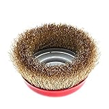 125ボウル型 ワイヤーホイール 85（直径）*16（ホール） ゴールドブラシ