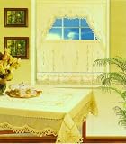 267a Artex Cut Work Emboidery 72x108 Table Cloth and 3pcs Kitchen Curtain Set
