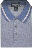 Basket Weave Short Sleeve Jacquard Polo ( Denim )