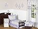 Sweet Jojo Designs 2-Piece Lavender, Gray and White Damask Print Elizabeth Girls Window Treatment Panels