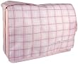 Baby Pink Plaid 15.4 inch Laptop Padded Compartment Shoulder Messenger Bag for K-Cliffs Lifestyle