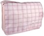 Baby Pink Plaid 15.4 inch Laptop Padded Compartment Shoulder Messenger Bag for K-Cliffs Lifestyle