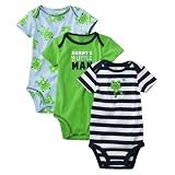Newborn Boys' JUST ONE YOU Made by Carter s andreg; Frog 3pk Bodysuit Set