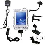 Car / Auto Multi Adapter Mount Holder GPS Navigation Kit for the Dell Axim x3i with built in charger - Gomadic Brand