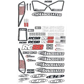 Decal Sheet: RC8B from Associated Electric Car Kits