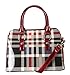 Rimen & Co. Patent Faux Leather Front Lock Mini Plaid Tote Handbag GZ-3078
