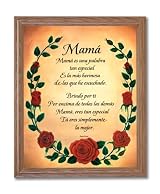Motivational Poem Mom I Love You Hispanic Spanish Wall Picture Oak Framed Art Print
