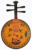 Musical Instrument String Lute Naga Land Tibet Sacred Instrument Carved Lute Pastel Buterflies