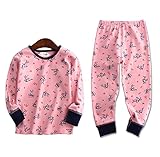 PANCY 子供服 長袖 ルームウェア 上下セット 秋冬 女の子 うさぎ柄(90cm,ピンク)