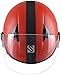 Saviour Open Face Helmet with Mirror Visor (Red, Medium) RS.670.00