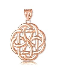 10k Rose Gold Triquetra Celtic Trinity Pendant