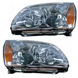 04-12 Mitsubishi Galant Headlights Headlamps Head Lights Lamps Pair Set by Aftermarket