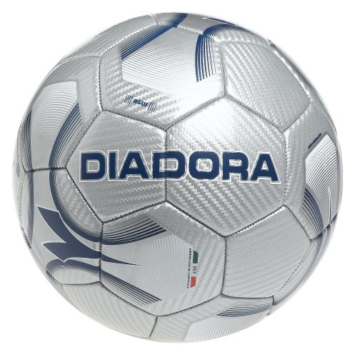 Diadora Baggio Soccer Training Ball (Size 5, Silver)