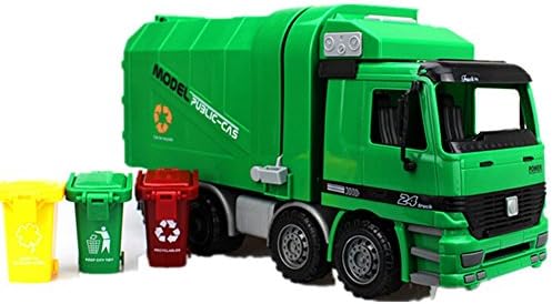 XIONGYUAN Kids Sanitation Garbage Truck Toy Model with Trashcans