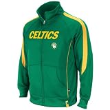 NBA Men's Boston Celtics Tailgate Time Long Sleeve Full-Zip Track Jacket, Kelly Green/Yellow Gold, Small