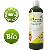 Natural Pet Shampoo for Dogs Puppies & Cat - Anti Itch Flea & Tick Repellent with Lemongrass & Citronella - Tear Free Odor Eliminator By Honeydew (8oz)