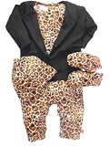 Leopard Outfit #2 - Brown - 0-6 Mths