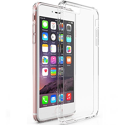 MXx iPhone 6, 6S Hybrid Bumper Case With Ultra Clear Hard Plastic Back Panel Cover and Integrated Shock-absorbing Design for Apple iPhone 6/ iPhone 6s 4.7-Inch - Clear