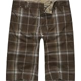 MICROS Plaid Mens 24 Shorts - Dark Brown