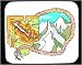 Mouse Pad with map, mountain, topology
