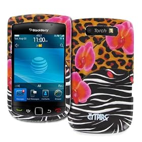 EMPIRE Orchid Safari Design Snap-On Cover Case for Blackberry Torch 9800 / 9810