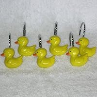 Yellow Ducky Shower Curtain Hooks By Carnation