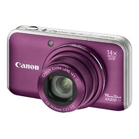 Canon PowerShot SX210 IS Digital Camera - Purple (14.1 MP, 14x Optical Zoom) 3.0 Inch PureColor LCD
