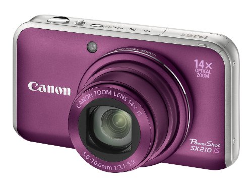 Canon PowerShot SX210 IS Digitalkamera (14 Megapixel, 14-fach opt. Zoom, 7.6 cm (3 Zoll) Display) violett