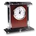 Marble Columns Desk Clock with Roman Numerals, Quartz Movement