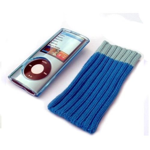 Childrens Toyshop  Electronics : Blue iPod Nano Crystal Case IceBox & Free Blue Sock for Apple iPod Nano 4th Gen Generation 4G new Nano-Chromatic 8GB & 16GB