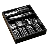 Premier Housewares Cafe 36-Piece Cutlery Set, Black