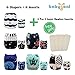 Babygoal Pocket Cloth Diapers Adjustable Reusable Baby Boy Clothes 6pcs cloth diapers+ 6 Inserts+4pcs Bamboo Inserts 6YDB05