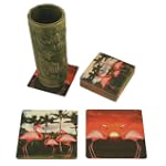 20 Pink Flamingo Drink Coasters