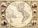 1800'S THE WORLD WESTERN HEMISPHERE GLOBE SMALL VINTAGE POSTER REPRO