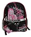 Peaches Uniforms - Hannah Montana 16-Inch Backpack: Black with Pink Trim - black/peach, one size