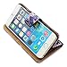 Bfun Packing Cool Flowers Floral Skull Card Slot Wallet Leather Cover Case for 4.7 Apple iPhone 6 6s