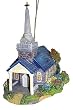 Thomas Kinkade Stone Church Christmas Ornament 4" #TK0100