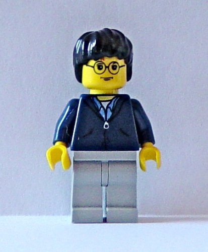 Childrens Toyshop  Toys : Lego Harry Potter Mini Figure - Harry Potter (Dark Blue Jacket Torso, Light Grey Legs)