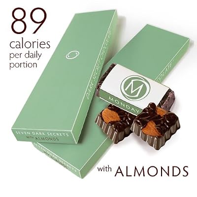 DARK SECRET chocolate with Almonds - Two 7 Day Boxes