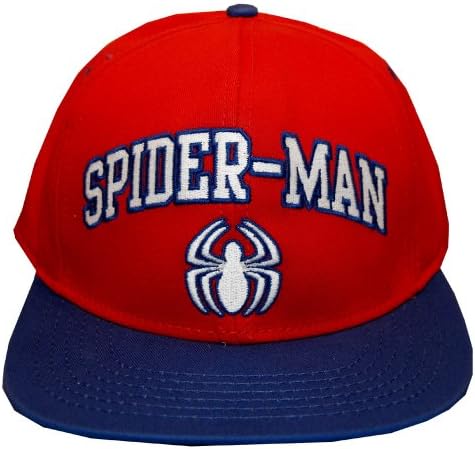Spider-man Embroidered Logo Red Snap Back Hat