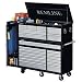 Remline 17956/93956/19956-DS 10-Drawer 56-Inch Tread Plate Tool Chest 13-Drawer Roller Cabinet with Ball Bearing Slides and Tread Plate Locker