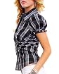 Puff Sleeve Sexy Plaid Blouse Product Image