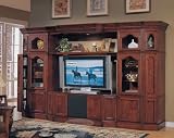 Whitley Bay Cherry Expandable Entertainment Center for Big / Wide Screen TVs w/ TV Stand